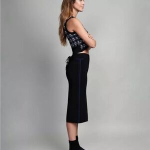 Black Midi Pencil Skirt for Cocktail Events